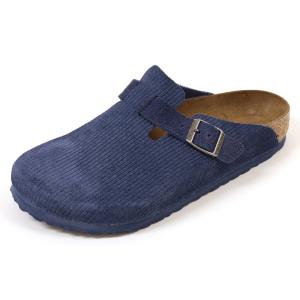 ビルケンシュトック　ボストン　スエード　エンボス　レギュラー幅　コーデュロイ インディゴ　BIRKENSTOCK　Boston Suede　1025684　Corduroy Indigo｜crispin3319