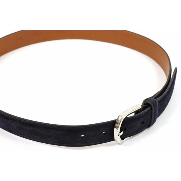 クリスピン　レザードレスベルト　30mm　ネイビースエード（CRISPIN　SCIARADA　SOF...