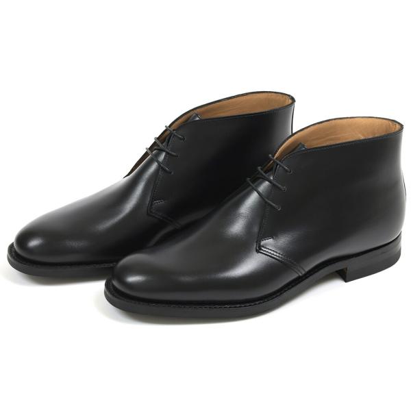 クロケット＆ジョーンズ　チャッカブーツ　チルターン　ブラックカーフ　CROCKETT&amp;JONES　C...