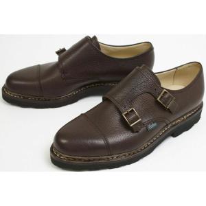 パラブーツ　ダブルモンク　ウィリアム　グレインレザー　ダークブラウン　（Paraboot　WILLI...