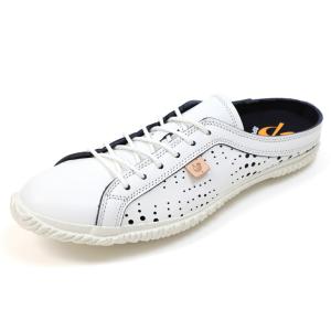 スピングルムーヴ　クロッグタイプスニーカー　７２１　ホワイト×ネイビー（SPINGLE　MOVE　SPM-721　White/Navy）