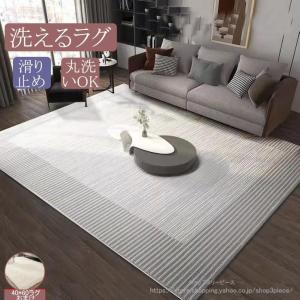 カーペット 洗える ラグ じゅうたん オールシーズン ウォッシャブル リビング 長方形 四角 北欧 滑り止め付き おしゃれ 春秋夏冬 廊下 マット