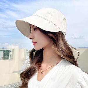 UVカット帽子 レディース 小顔効果 折りたた...の詳細画像3