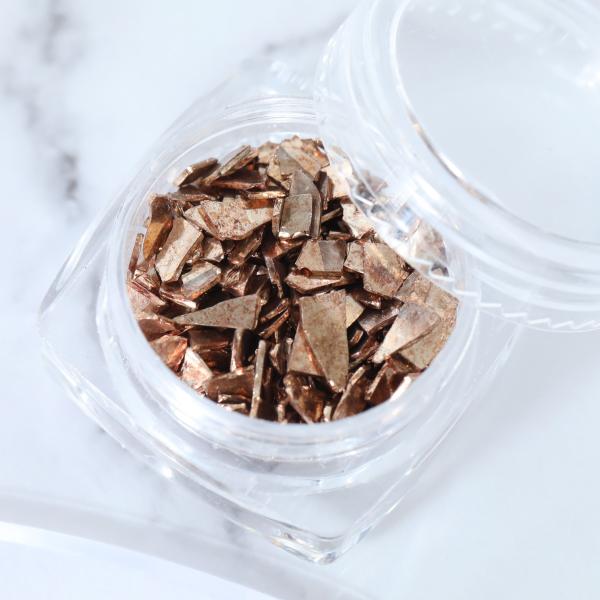 【レジン 封入素材】メタルサンド グリッター ホログラム ブラウン 封入材 ケース入り  素材 パー...