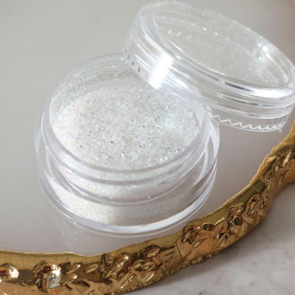 【レジン 封入素材】 ラメグリッター ホワイト ケース入り レジン封入 キラキラ 封入 UV-LED...