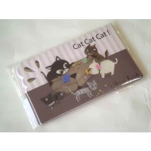 ShinziKatoh　ミニグリーティングカード(catcatcat)【送料無料】｜crococko