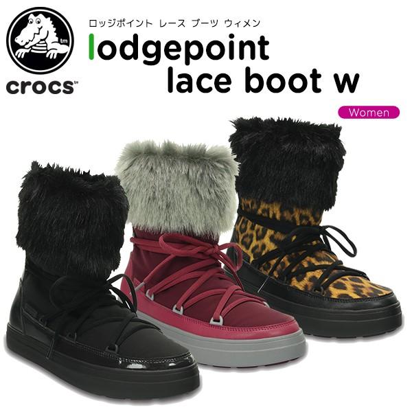 クロックス crocs ロッジポイント レース ブーツ ウィメン lodgepoint lace b...