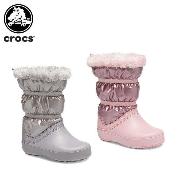 クロックス キッズ CROCS ブーツ クロックバンド ロッジポイント メタリック ブーツ GS 子...
