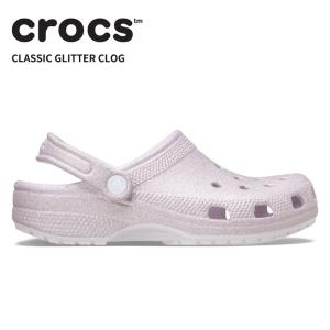 [B]クロックス メンズ レディース サンダル CROCS クラシック グリッター クロッグ Classic Glitter Clog グレープアイス 205942-5dk
