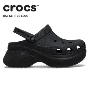 [B]クロックス レディース サンダル CROCS ベイ グリッター クロッグ ウィメン Bae Glitter Clog ブラック 207261-001