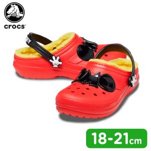 クロックス crocs クラシック ラインド ディズニー ミッキー マウス クロッグ キッズ classic lined Disney Mickey Mouse clog k サンダル 子供 ボア[C/A][S]｜crohas