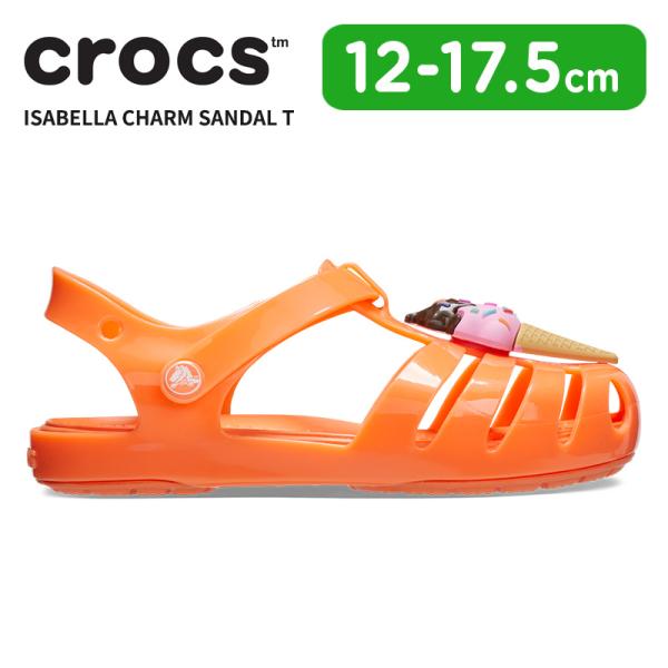 クロックス キッズ サンダル CROCS イザベラ チャーム トドラー パーシモン(83I) シュー...
