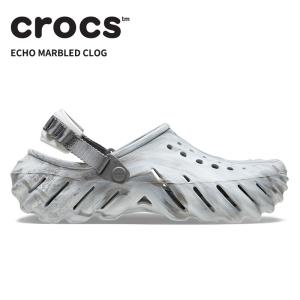 [B]クロックス メンズ レディース サンダル CROCS エコー マーブル クロッグ Echo Marbled Clog ムーンライト/マルチ 208454-1nl