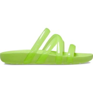 [B]クロックス レディース サンダル CROCS スプラッシュ グロッシー ストラッピー Crocs Splash Glossy Strappy ライムエード 208537-3uh