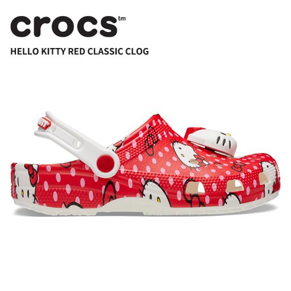 [B]クロックス メンズ レディース サンダル CROCS ハローキティ レッド クラシック クロッ...