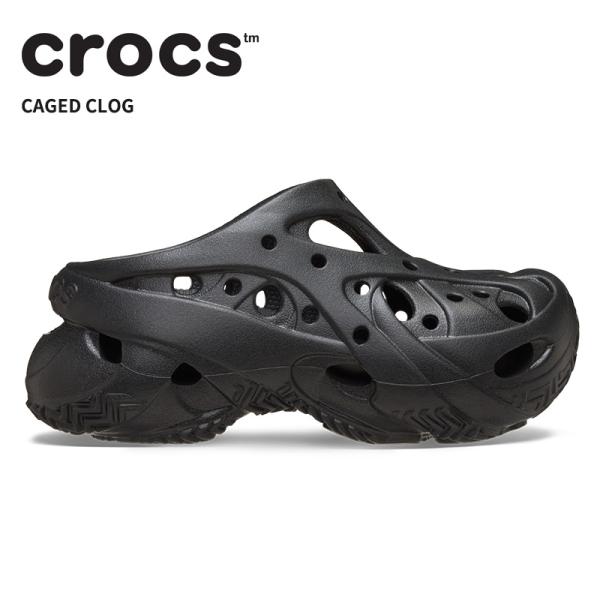 [B]クロックス レディース サンダル CROCS ケージド クロッグ Caged Clog ブラッ...