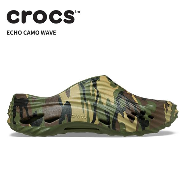 [B]クロックス メンズ レディース サンダル CROCS エコー カモ ウェーブ Echo Cam...