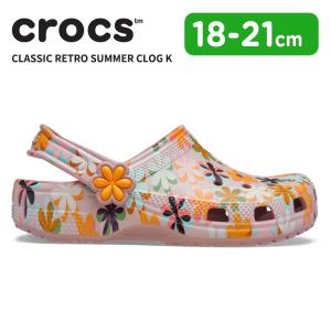 [B]クロックス キッズ サンダル CROCS クラシック レトロ サマー クロッグ K Classic Retro Summer Clog K モーヴ 213269-5ad