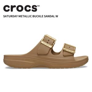 [B]クロックス レディース サンダル CROCS サタデー メタリックバックル サンダル W Saturday Metallic Buckle Sandal W セピア 213316-2ey