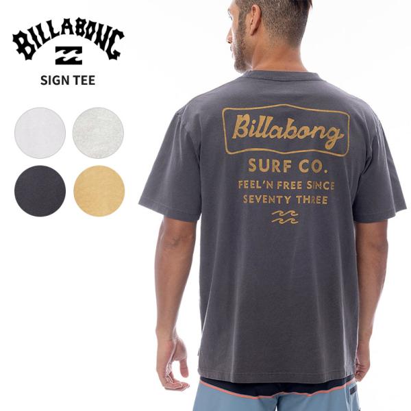 ビラボン メンズ 半袖Tシャツ BILLABONG サイン Tシャツ SIGN TEE オーバーフィ...
