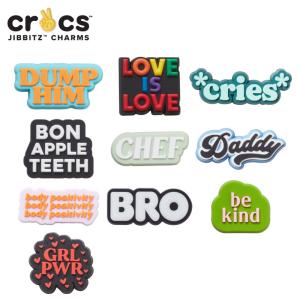 クロックス CROCS ジビッツ jibbitz シューズアクセサリー メッセージ Message [BLK][C]
