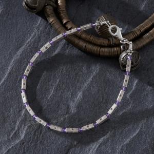 カレン 族 シルバー チェーン 革紐 ブレスレット アンクレット メンズ