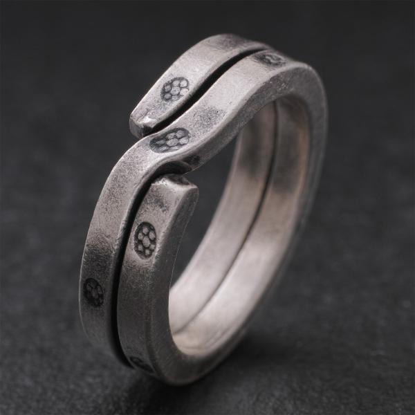 カレン 族 シルバー リング 21号〜23号 メンズ レディース 指輪 幅広 民族文様 SV950