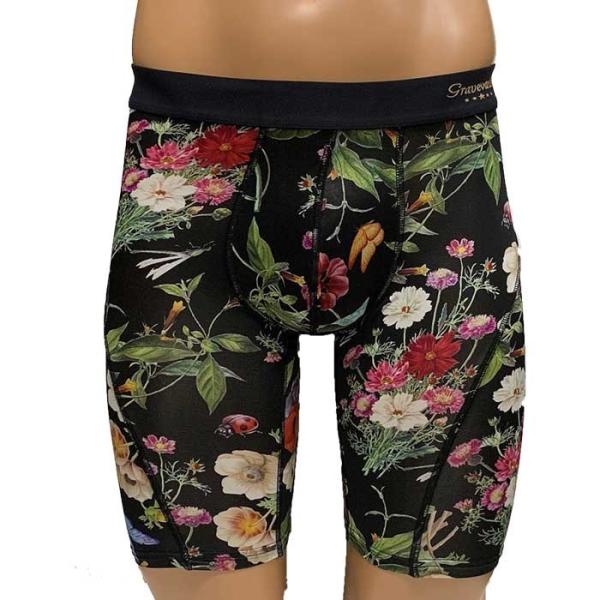 グレイブボールト ボクサーパンツ GRAVEVAULT FLORA ロングボクサー M,L
