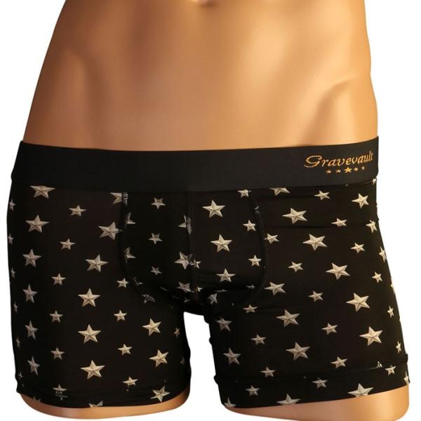 グレイブボールト ボクサーパンツ GRAVEVAULT STAR STUDS ショートボクサー S,...