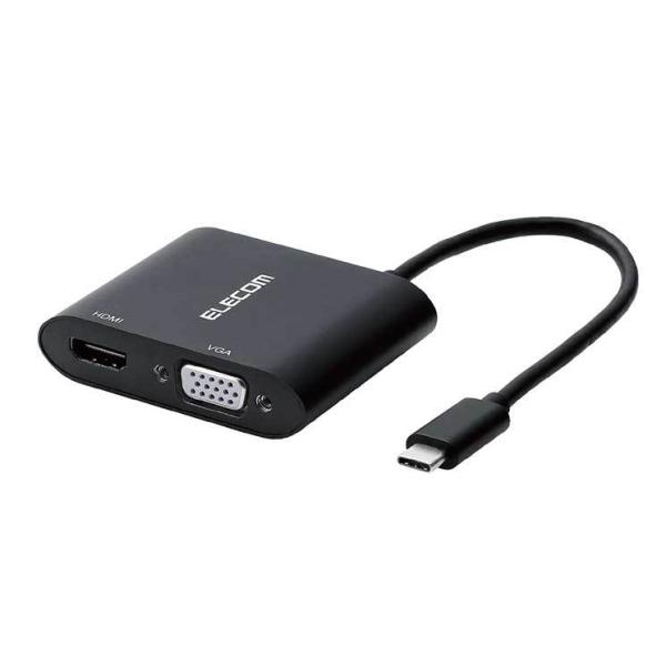 エレコム 変換アダプタ USB Type‐Cオス-HDMIメス VGAメス対応 複写 拡張対応 映像...