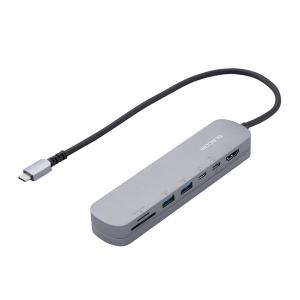 USB Type C ドッキングステーション ハブ 7-in-1 PD 100W出力 USB-C ×2 USB-A ×2 HDMI ×1 SD+microSD ×1 【 Windows 11 10 macOS iPadOS 対応 】 シルバー｜CROSS ROAD Yahoo!店