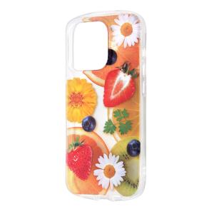 iPhone 15Pro ３眼 ケース フルーツ 果物 柄 クリア 透明 保護 耐衝撃 スマホ カバー ソフト ビタミンの商品画像