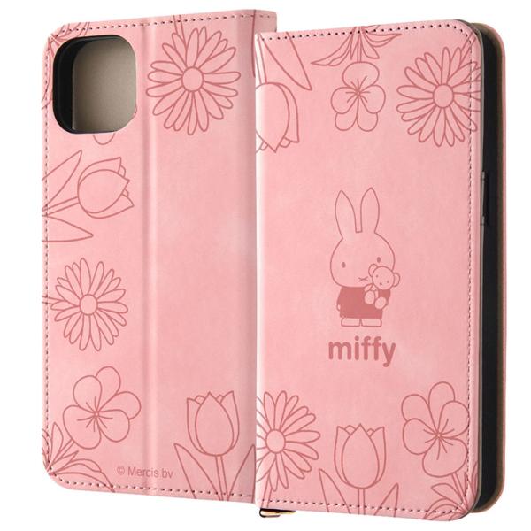 iPhone15Plus 手帳型 ケース ミッフィー ピンク カバー PU レザー 耐衝撃 カード ...