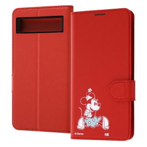 Google Pixel 6a 手帳型 スマホ ケース カバー  ミニー キャラクター グッズ 耐衝撃 カード ポケット スタンド