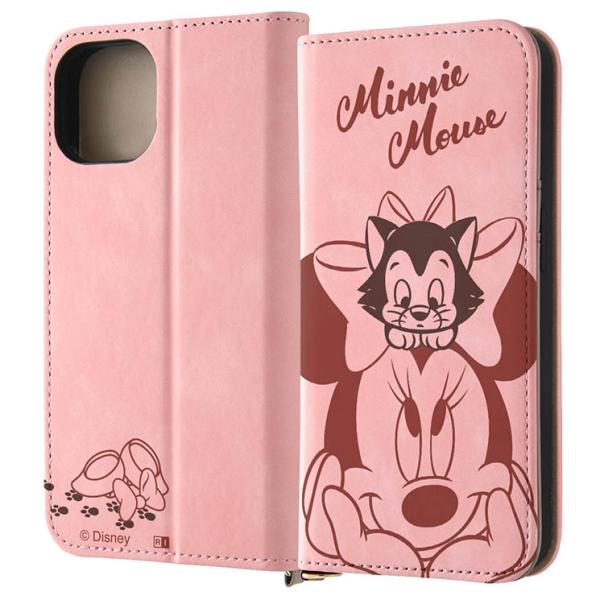 iPhone15 ケース 手帳型 ディズニー ミニーマウス フィガロ ピンク ミニー カード 収納 ...