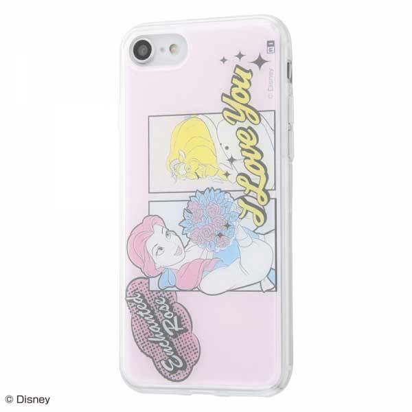 iPhone SE(第2世代) 8 7 TPUケース+背面パネル ディズニー 美女と野獣 カバー 透...