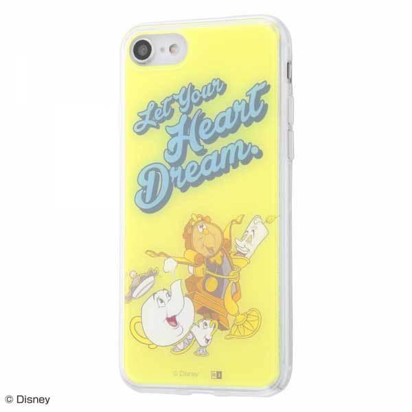 iPhone SE(第2世代) 8 7 TPUケース+背面パネル ディズニー 美女と野獣 カバー 透...