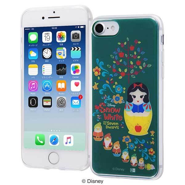 iPhone SE(第2世代) 8 7 TPUケース+背面パネル ディズニー 白雪姫 カバー 透明 ...