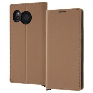 AQUOS sense 7 手帳型 スマホ ケース カバー  トープ x ライトグレー 耐衝撃 カード ポケット スタンド