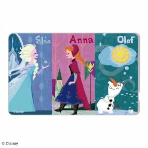 ICカードステッカー ディズニー アナと雪の女王 シール suica 簡単 個人情報 保護 貼り直し...