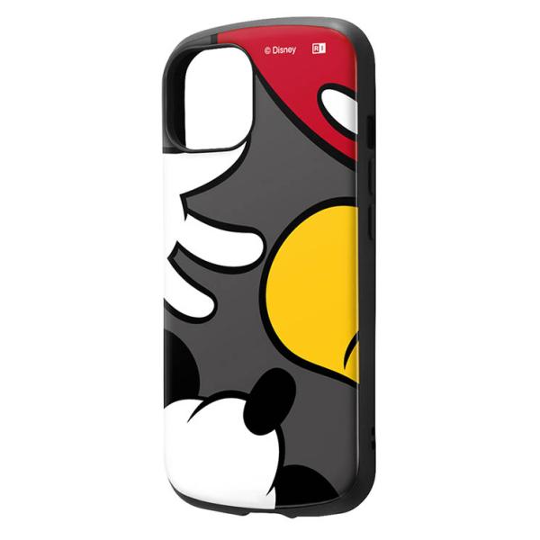 iPhone15 ケース ディズニー ミッキーマウス グレー 耐衝撃 ハイブリッド 保護 スマホ カ...
