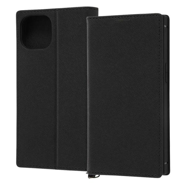 iPhone 14 13 手帳型 スマホ ケース カバー Durable ブラック ブラック 耐衝撃...