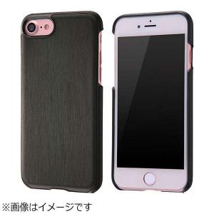 iPhone 7 レザーケース ヘアライン カバー 端末 スリム おしゃれ 高級感 軽量 シンプル イングレム IN-P7LC10-B