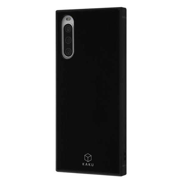 Xperia 10 IV ケース ブラック カバー 耐衝撃 ハイブリッド  KAKU 四角 スクエア...