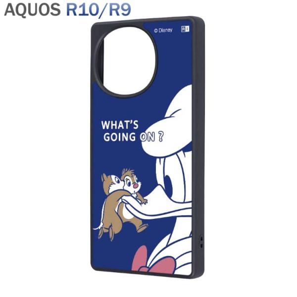 AQUOS R10 R9 ケース ディズニー ドナルド チップ デール ネイビー キャラクター グッ...