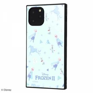 iPhone 11Pro 耐衝撃ケース ディズニー アナと雪の女王 ハイブリッドカバー KAKU スクエア 四角 キャラ おしゃれ かわいい 可愛い IQ-DP23K3TB-FR005｜cross-road