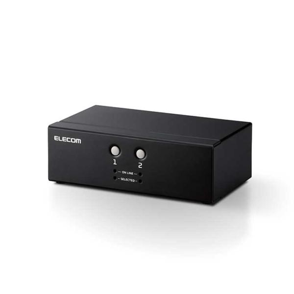 エレコム KVMスイッチ パソコン2台 切替器 ディスプレイ端子 VGA マウス・キーボード端子 U...