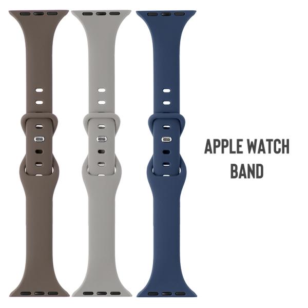 AppleWatch バンド ベルト シリコン スリム 42 44 45 49 mm 対応 交換用 ...