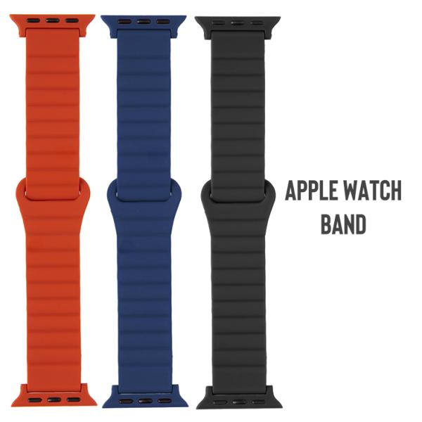 AppleWatch バンド ベルト シリコン マグネット 42 44 45 49 mm 対応 交換...