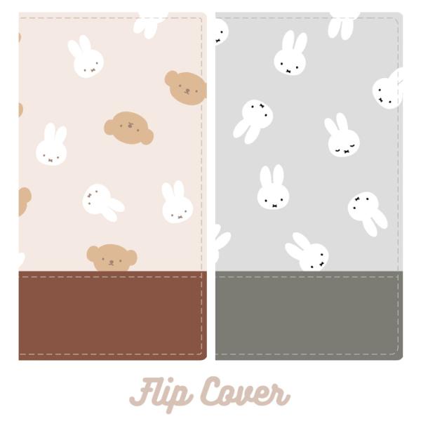 ミッフィー スマホ 手帳型 ケース 総柄 フェイス ボリス 多機種対応 汎用 マルチフラップカバー ...